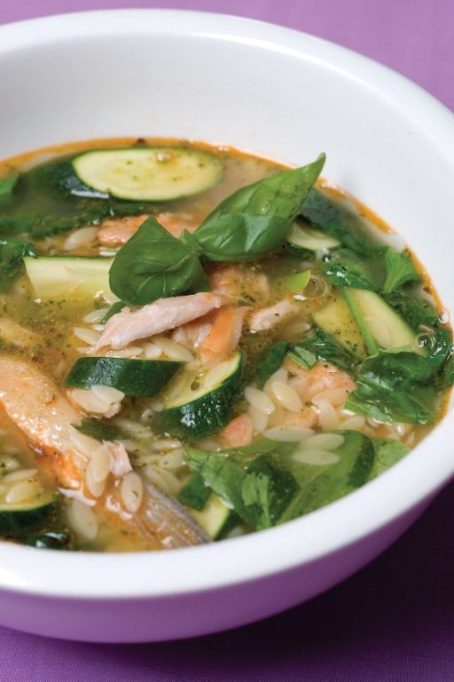 Salmon and Spinach Soup