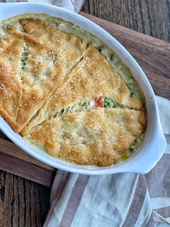 Savory Chicken and Mirepoix Pot Pie