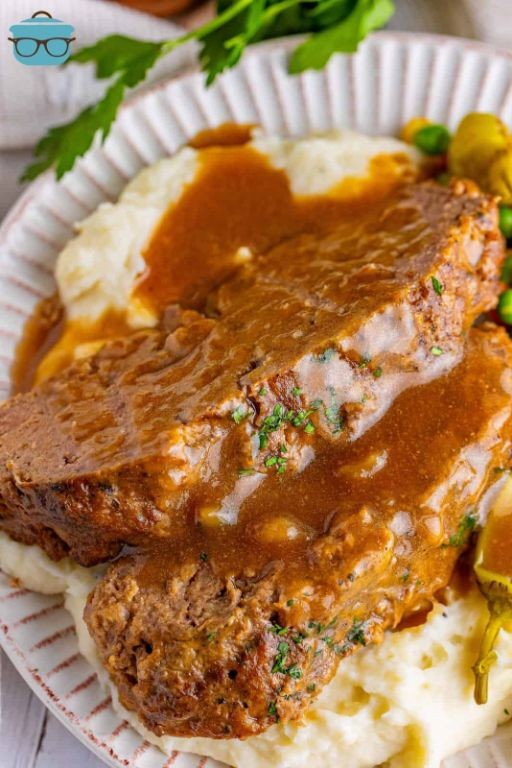 Savory Crockpot Meatloaf with Gravy