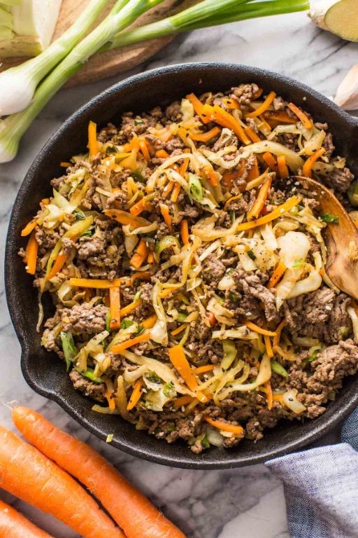 Savoy Cabbage and Beef Stir-Fry with Soy Sauce