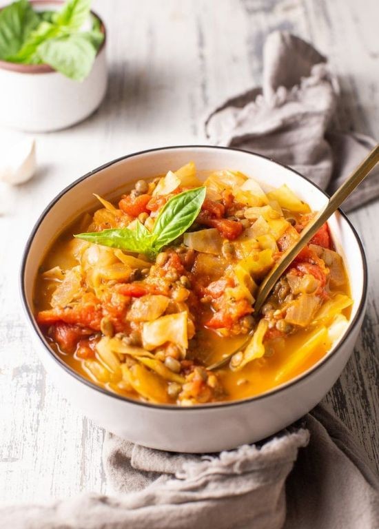 Savoy Cabbage and Lentil Stew