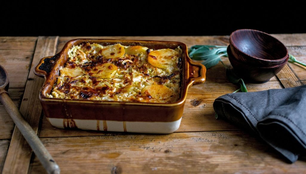 Savoy Cabbage and Potato Gratin