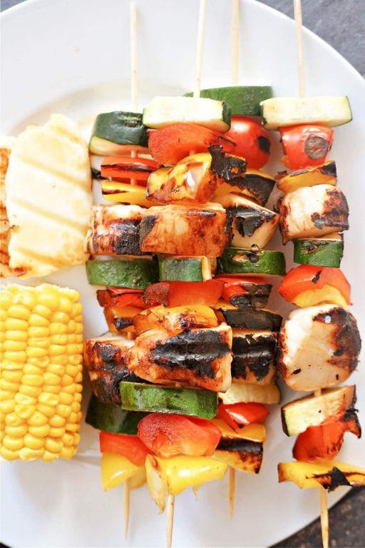 Scallop Skewers with Teriyaki Glaze