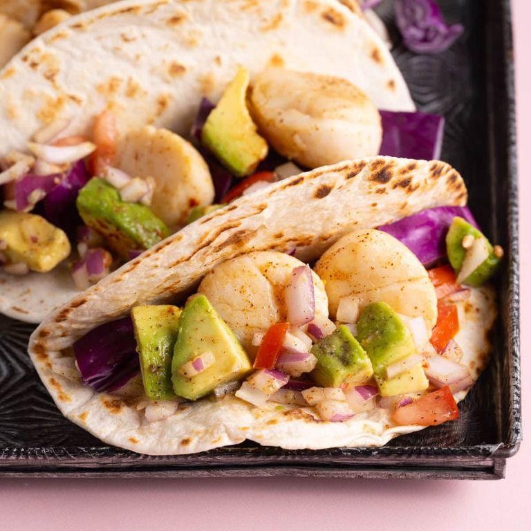 Scallop Tacos with Lime Crema