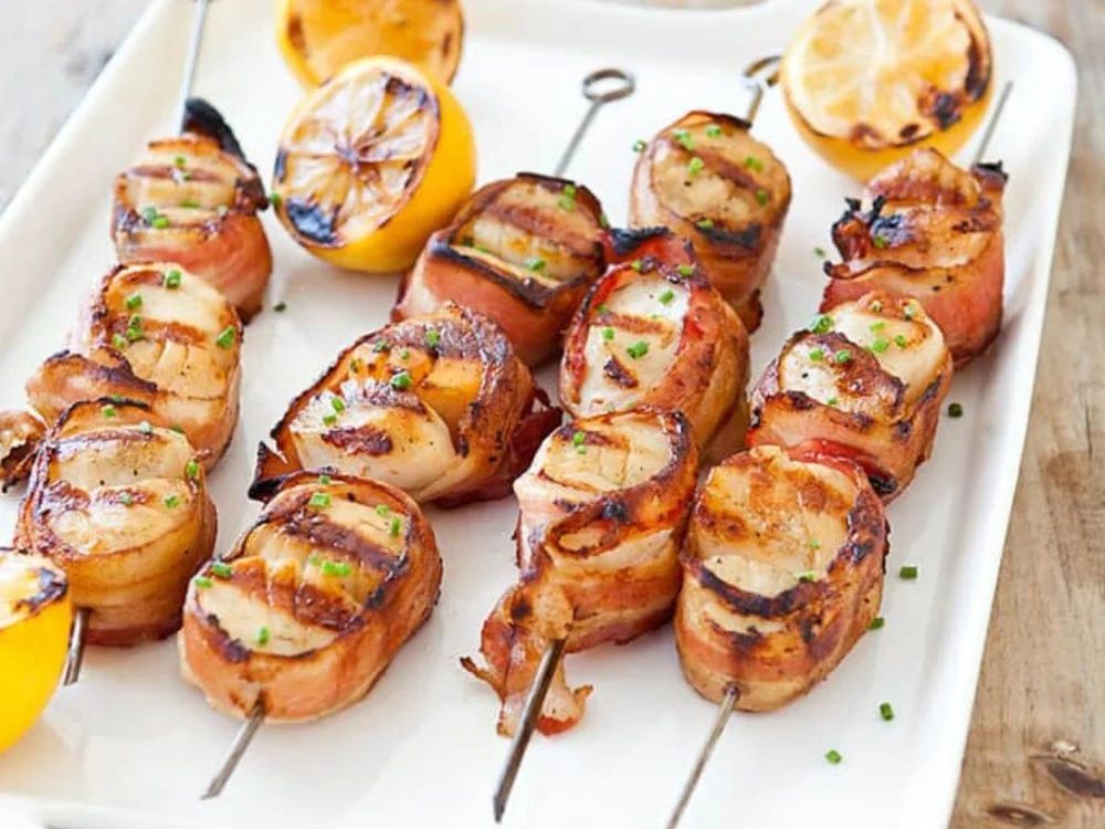 Scallop and Bacon Skewers