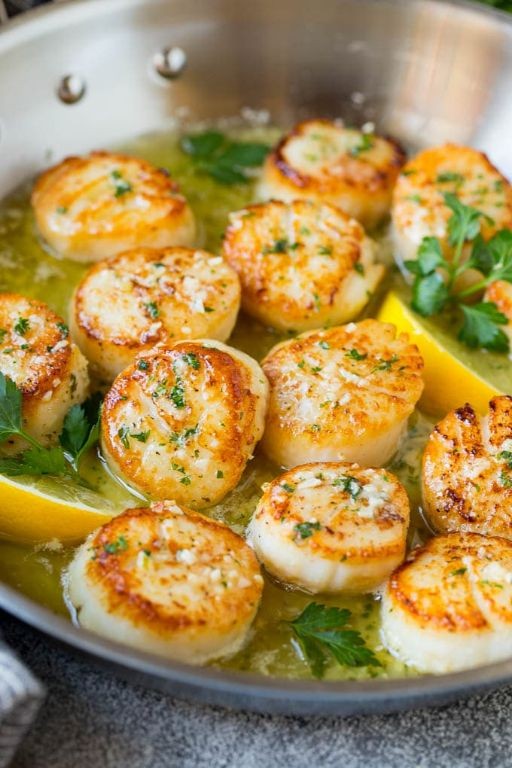 Scallops with Garlic Herb Butter