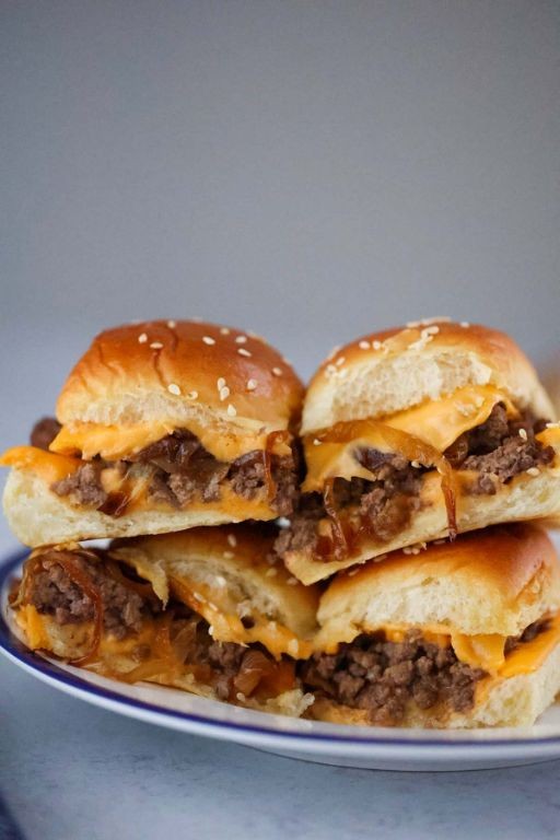 Schnitzel Sliders with Caramelized Onions