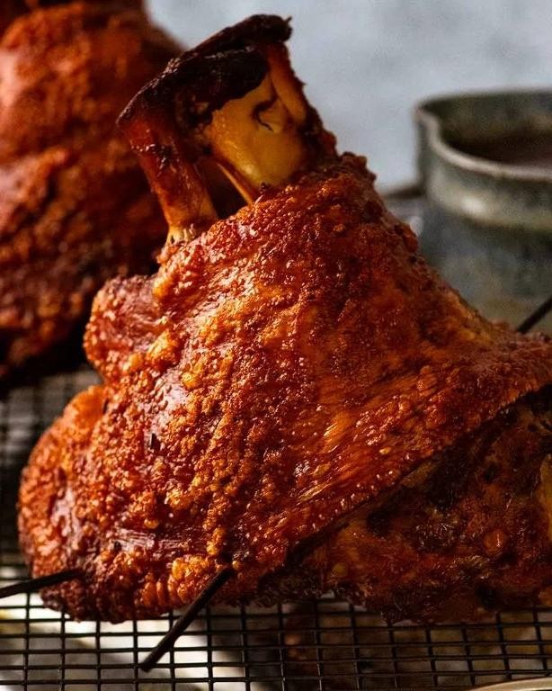 Schweinshaxe (Pork Knuckle) with Beer Gravy