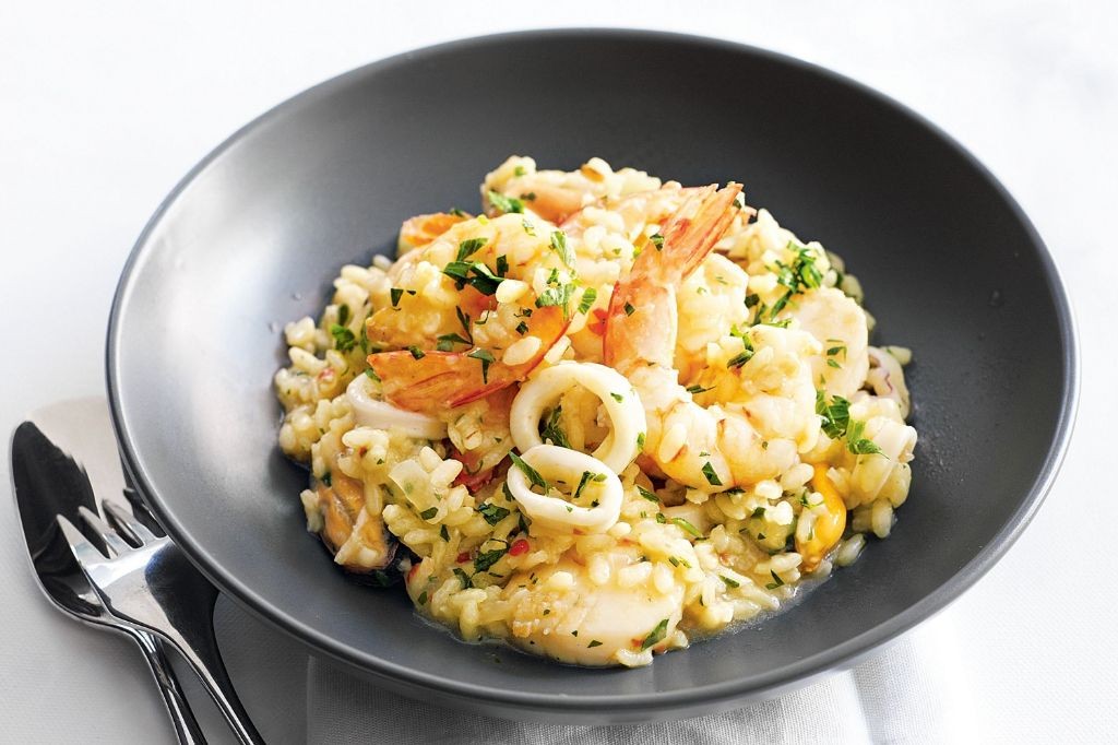 Seafood Risotto with White Wine