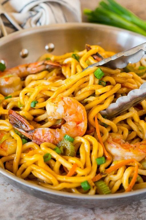 Sesame Ginger Shrimp Lo Mein