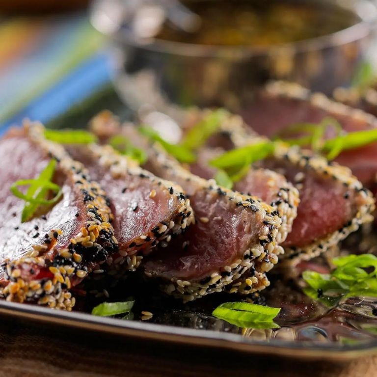 Sesame-Crusted Tuna with Ponzu Sauce