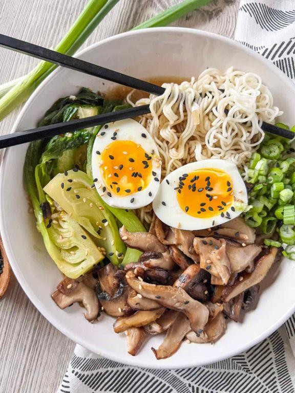 Shiitake Mushroom and Bok Choy Ramen