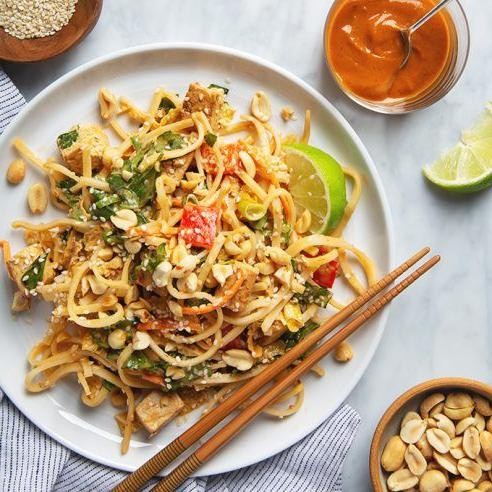 Shredded Tofu Pad Thai with Peanuts