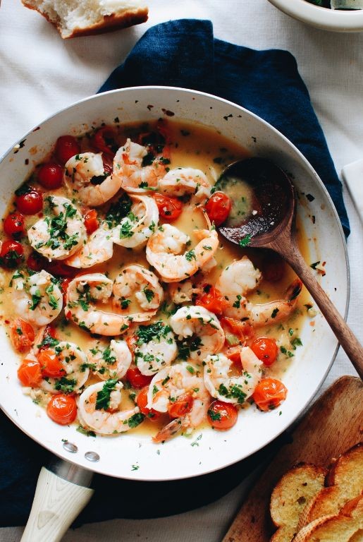 Shrimp Scampi with Cherry Tomatoes