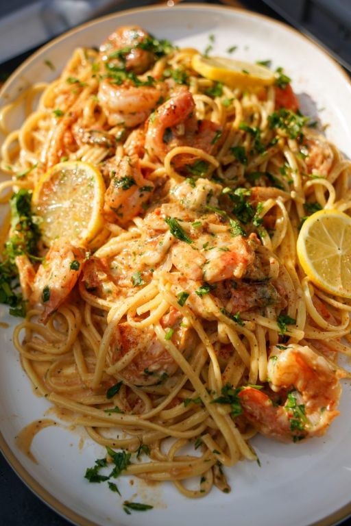 Shrimp Scampi with Linguine