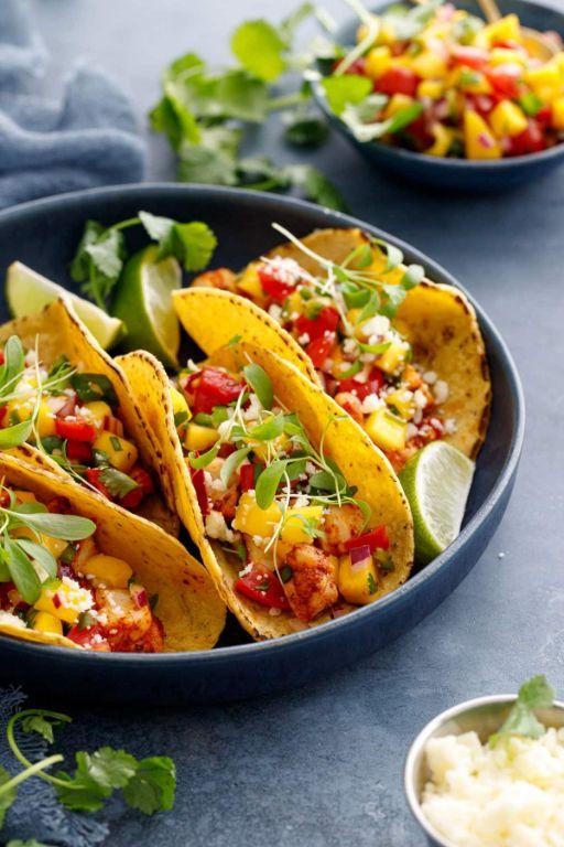 Shrimp Tacos with Mango Salsa