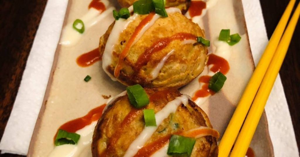 Shrimp Takoyaki with Sweet Chili Sauce