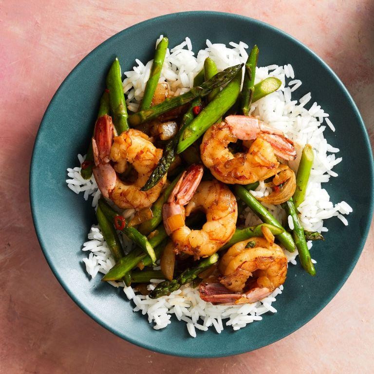 Shrimp and Asparagus Stir-Fry