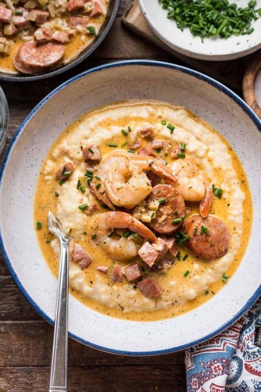 Shrimp and Grits with Andouille Sausage