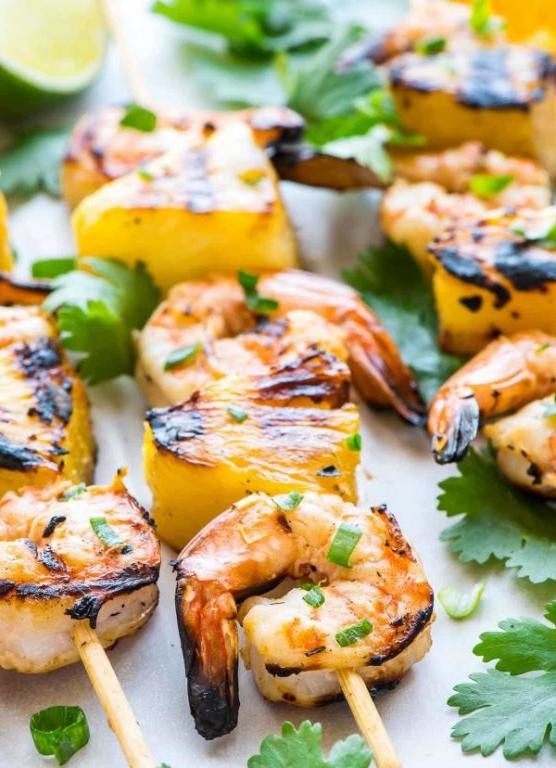 Shrimp and Pineapple Kebabs
