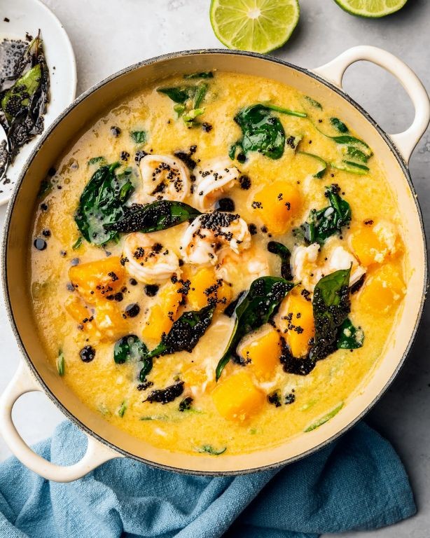 Shrimp and Spinach Coconut Curry