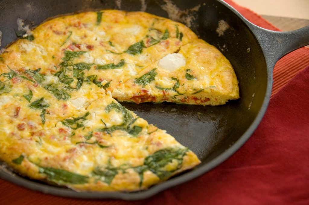 Shrimp and Spinach Frittata
