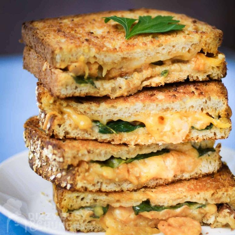 Shrimp and Spinach Grilled Cheese Sandwich
