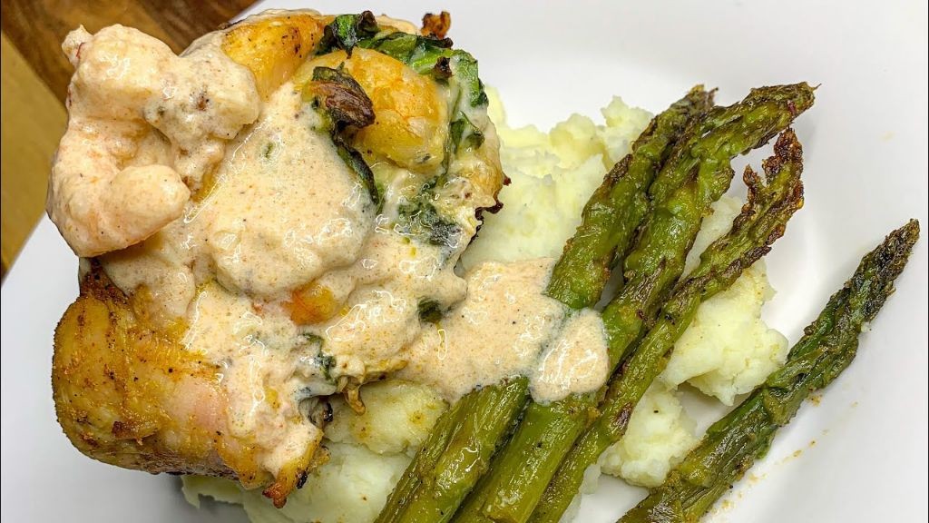 Shrimp and Spinach Stuffed Chicken Breast