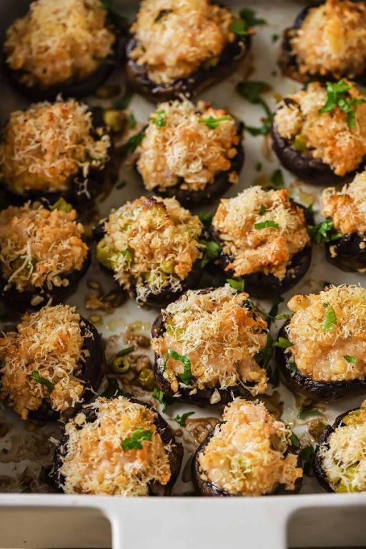 Shrimp and Spinach Stuffed Mushrooms