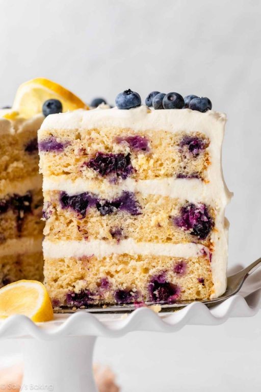 Simple Lemon Blueberry Easter Cake