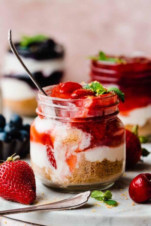 Single Serve Cheesecake in a Jar