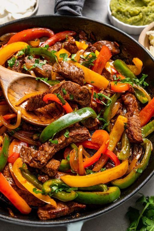 Sirloin Steak Fajitas with Bell Peppers