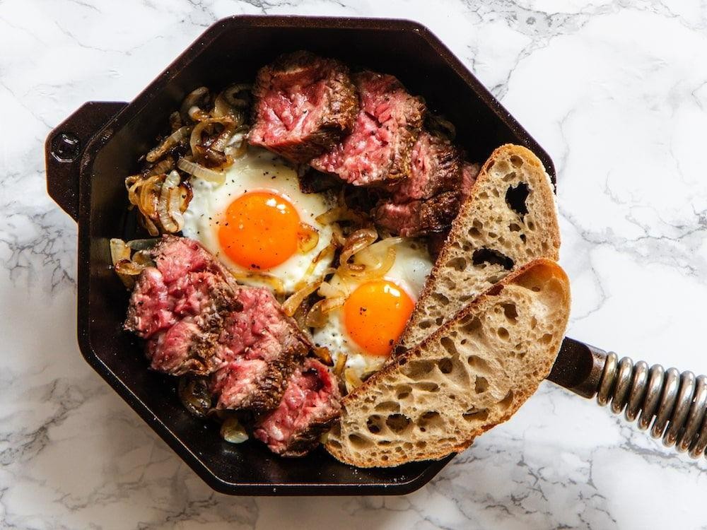 Sirloin Steak and Eggs Breakfast Skillet