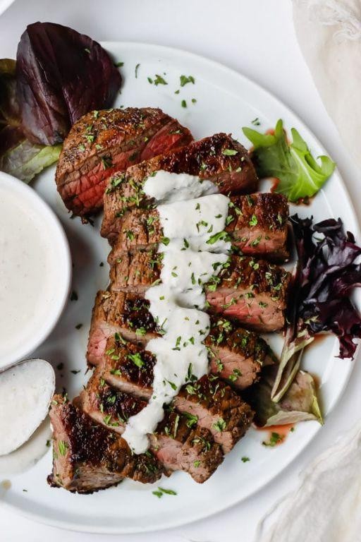 Sirloin Steak with Horseradish Sauce