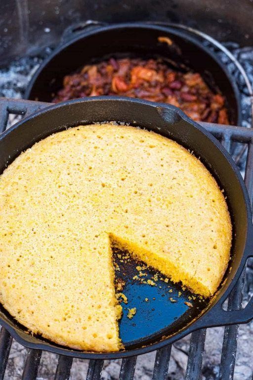 Skillet Campfire Cornbread