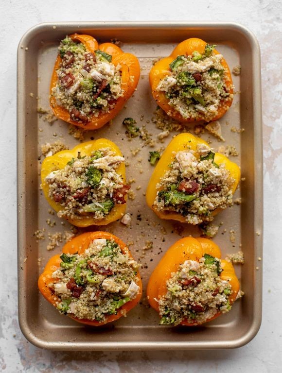 Slow Cooker Ranch Chicken Stuffed Peppers