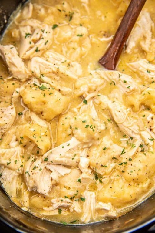 Slow Cooker Ranch Chicken and Dumplings