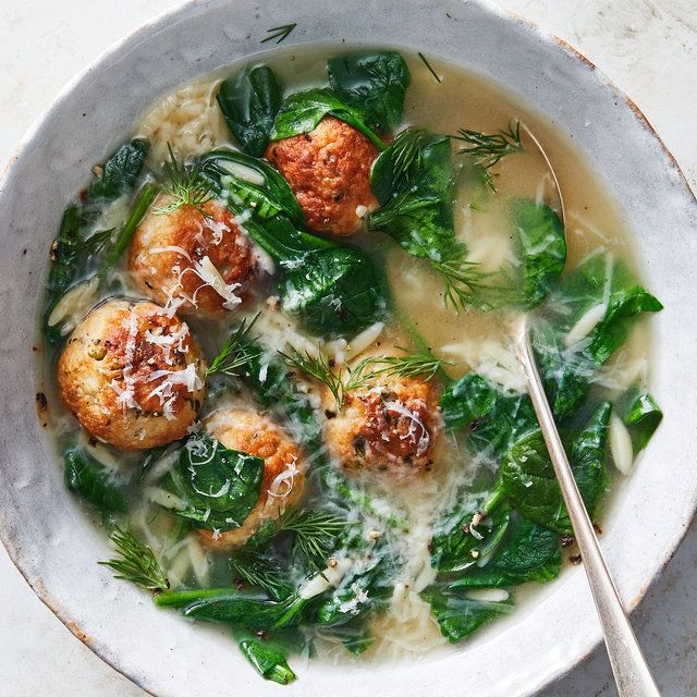Slow Cooker Wedding Soup with Turkey Meatballs