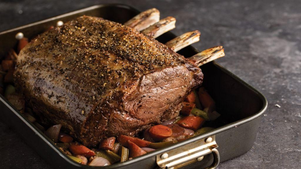 Slow-Roasted Standing Rib Roast with Thyme