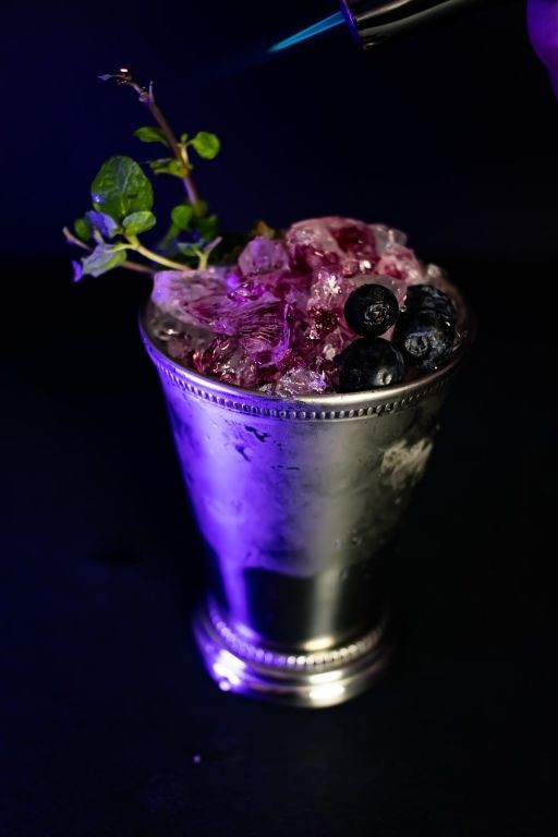 Smoked Blueberry Mint Julep
