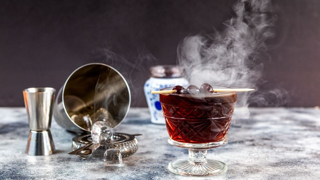 Smoked Cherry Manhattan
