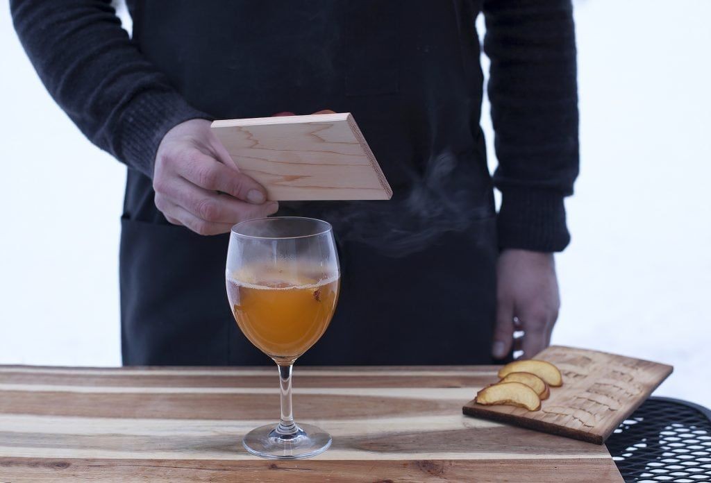 Smoked Peach Bellini