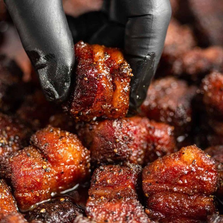 Smoked Pork Belly Burnt Ends