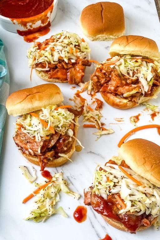 Smoked Pork Loin Sliders with Coleslaw