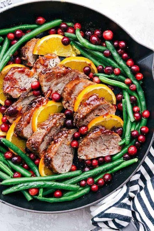 Smoked Pork Loin with Cranberry Orange Glaze