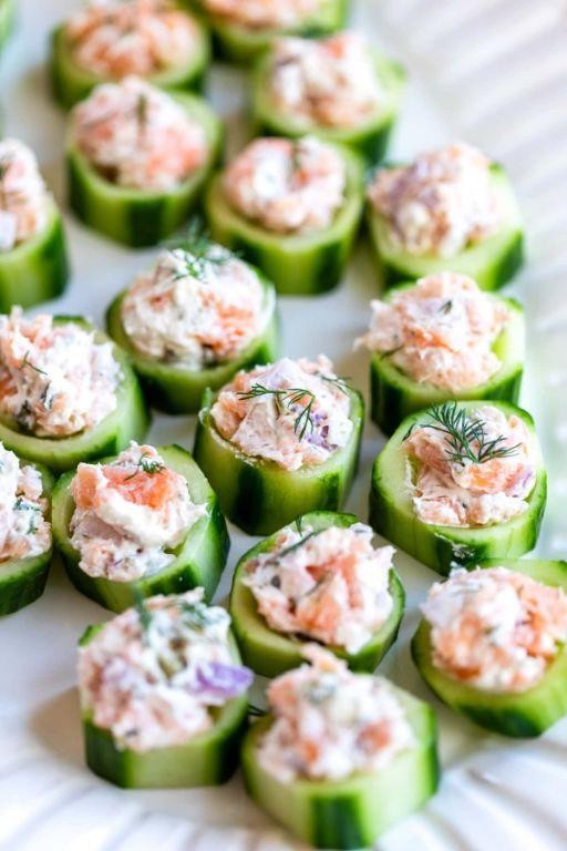 Smoked Salmon Cucumber Bites