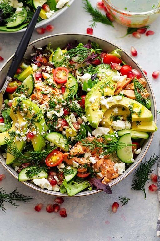 Smoked Salmon and Avocado Protein Salad