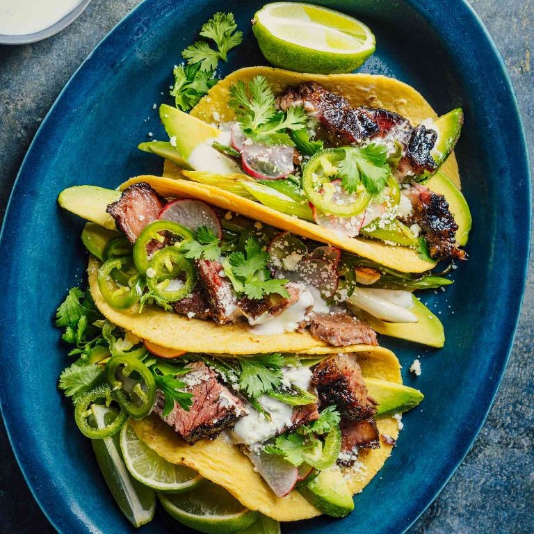 Smoky Ground Brisket Tacos with Avocado Crema