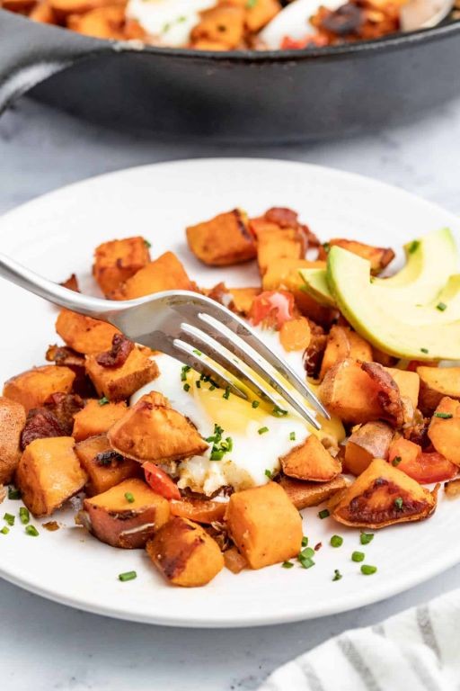 Smoky Instant Pot Sweet Potato and Bacon Hash