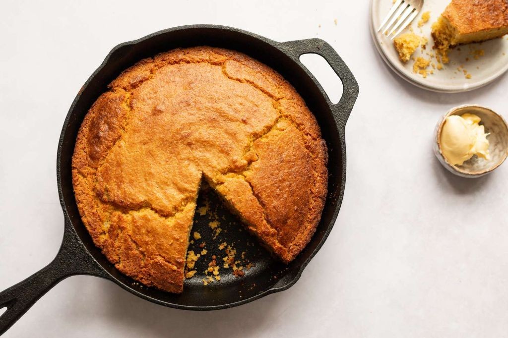 Southern-Style Cornbread in a Cast Iron Skillet